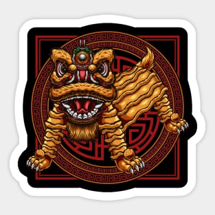 chinese lion dance Sticker